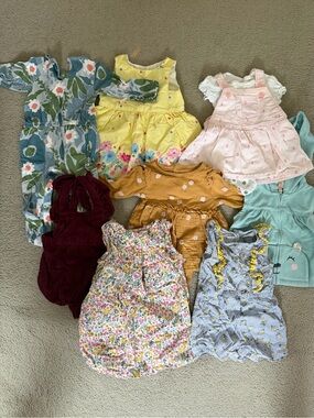 Baby Girls Mixed Dress Bundle - 0 to 9 months